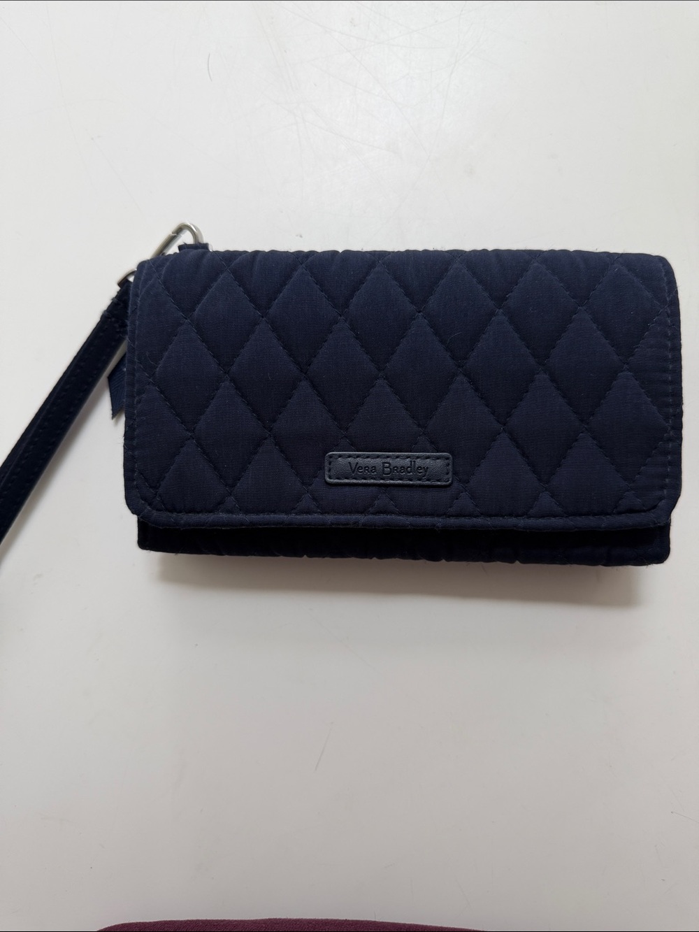 Vera Bradley Quilted Navy Wristlet